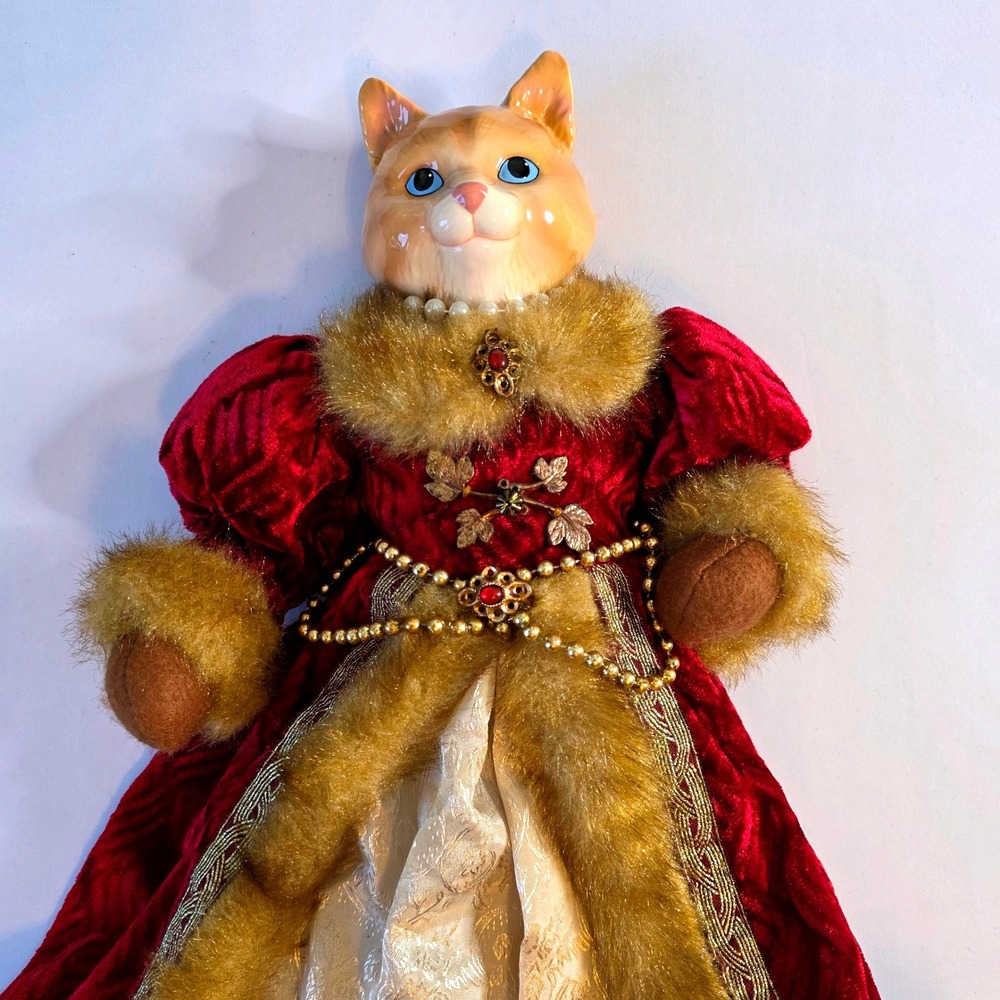 Katherines Collection Wayne Kleski Cat Tree Topper Victorian Christmas Queen